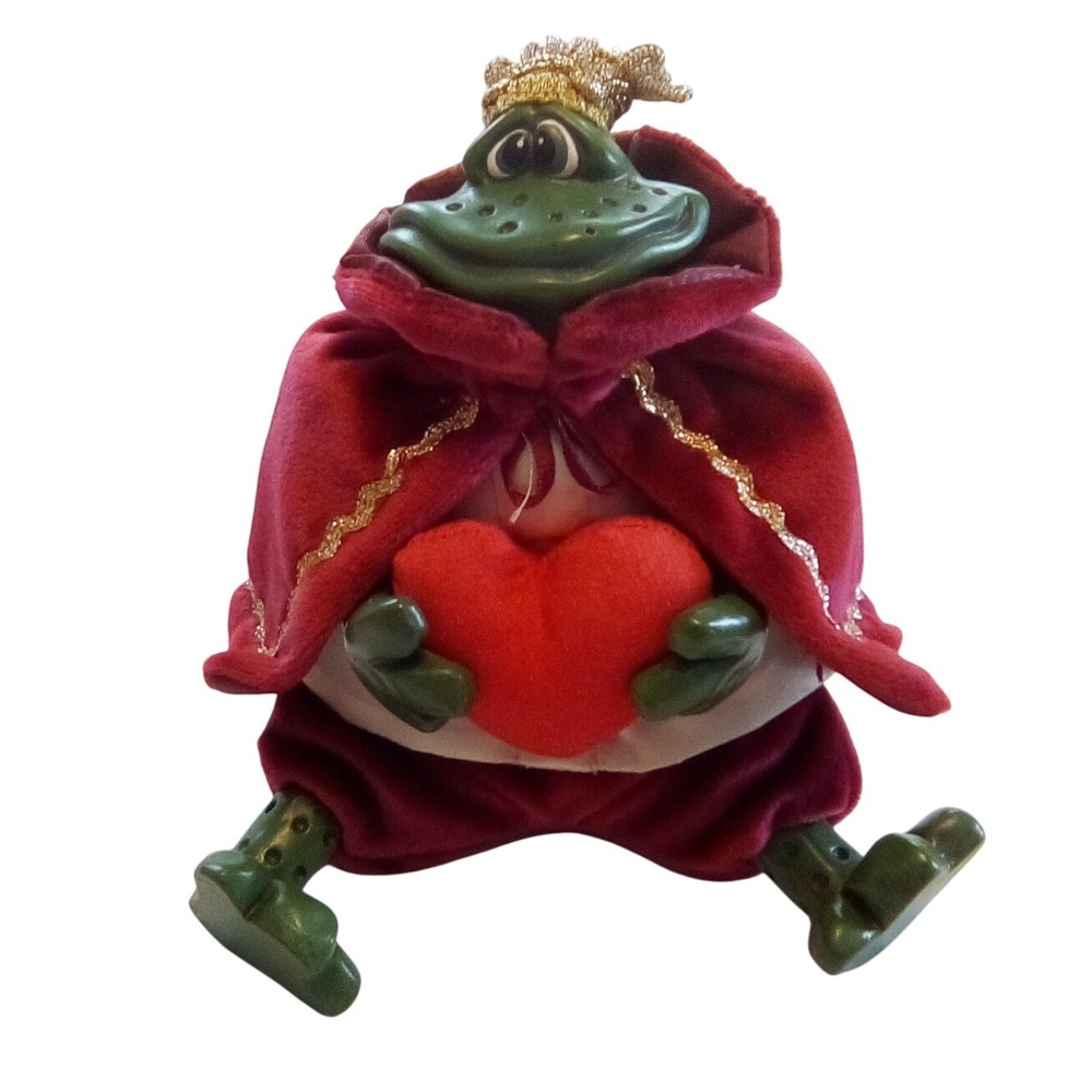 Russ Berrie, Prince Charming Frog & Valentine Heart Figurine 2005 Collectible - Picture 4 of 12